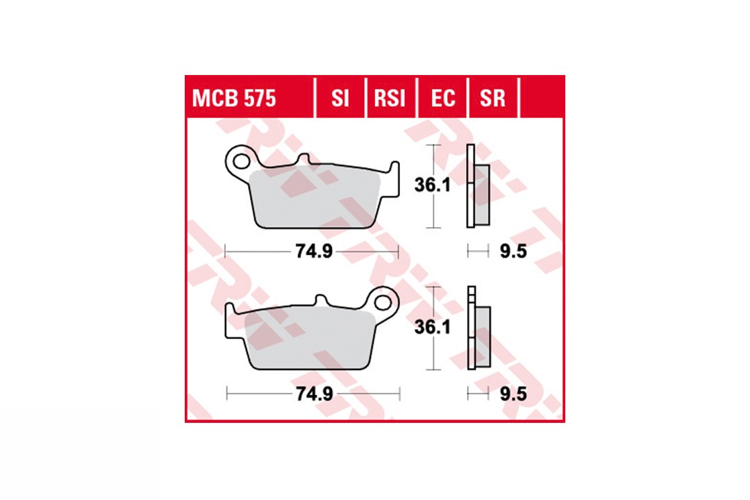 TRW Brake Pad Set MCB575EC Front