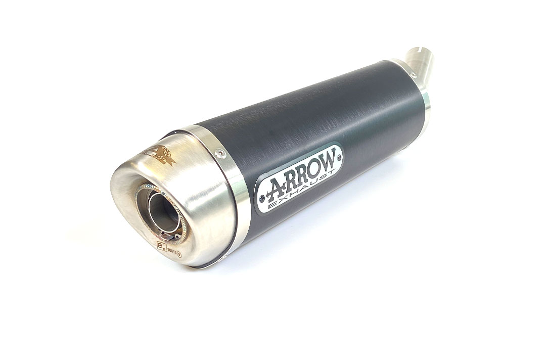 ARROW DARK THUNDER Exhaust for Suzuki SFV650 2009-2015, Black Aluminium