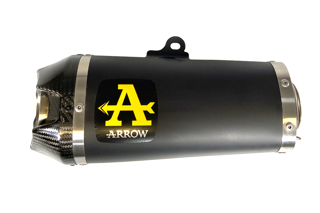 ARROW DARK WORKS Exhaust for Yamaha MT09 2021-, black stainless steel with carbon