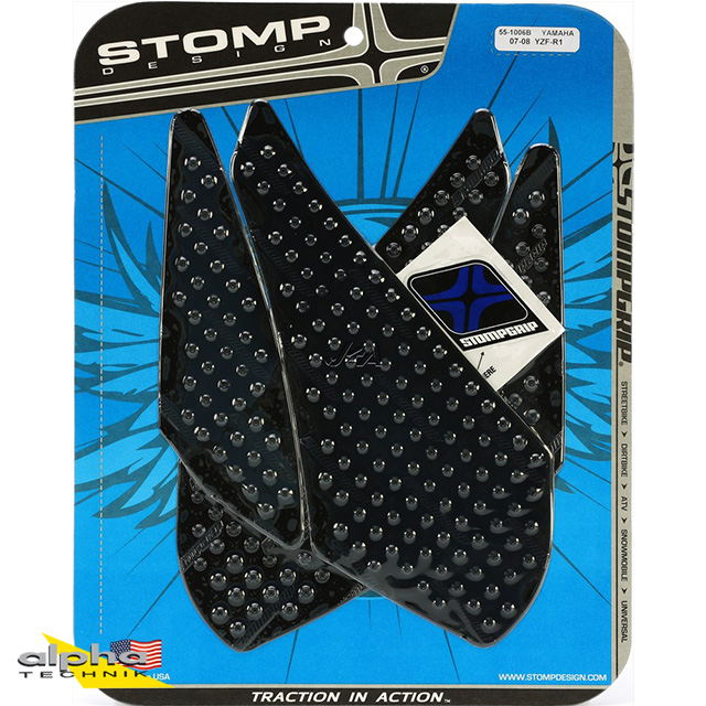 Stompgrip black, Volcano, for Yamaha YZF-R1, 2007-08