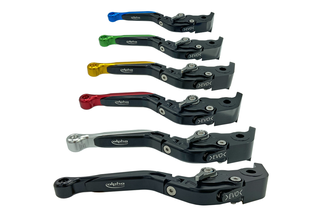 Lever set EVO black, for FZ1, FZ6, FZ8, MT07, MT09, Tracer 700, Tracer 900, XSR700, XSR900, XJ6, Ténéré 700