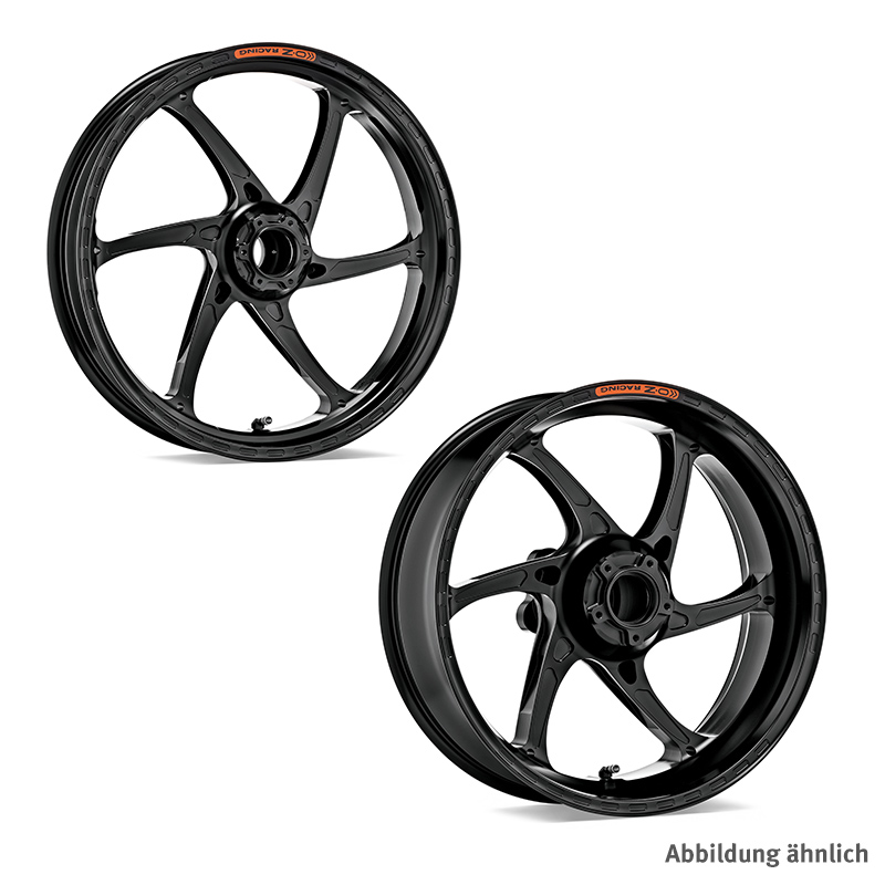 OZ Gass RS-A Aluminium Wheel Set in Gloss Black for Suzuki GSX-R1000, 2005-2008