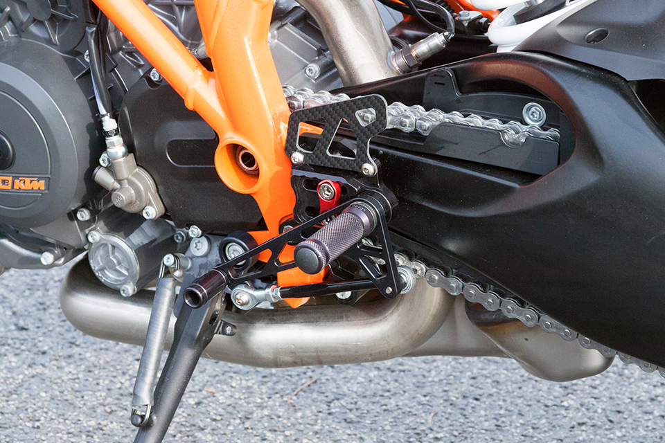 LSL 2Slide Rearset for KTM 1290 Super Duke R, black-red
