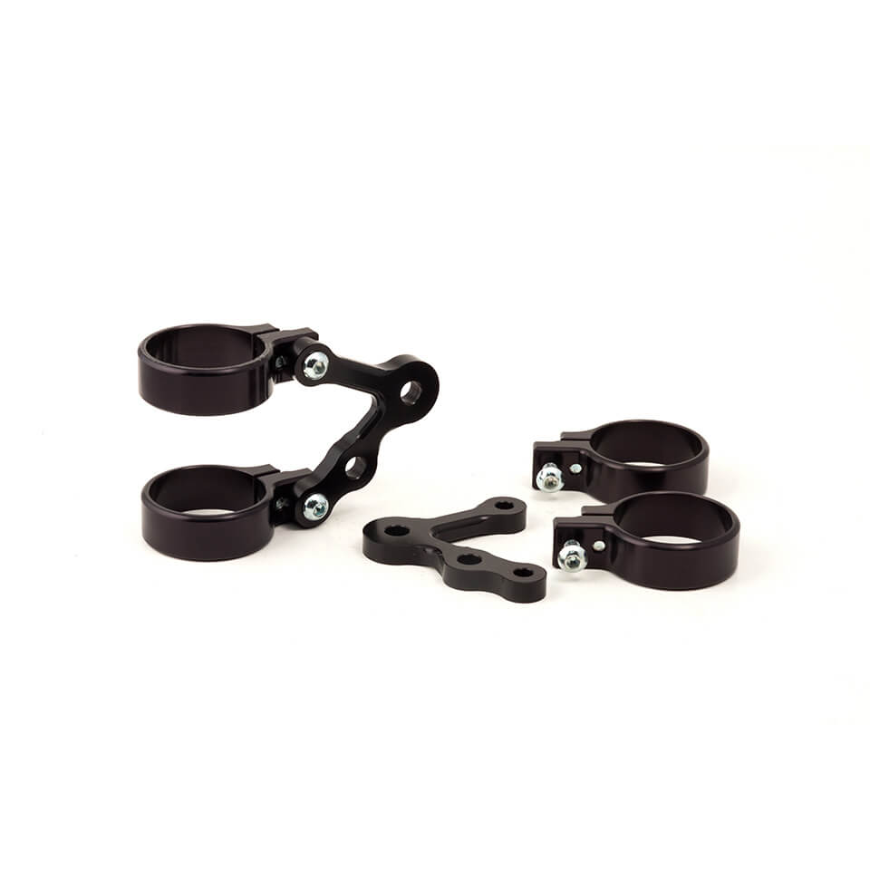 LSL Headlight Bracket 50/54mm, extra short, with flasher light, turn signal mount