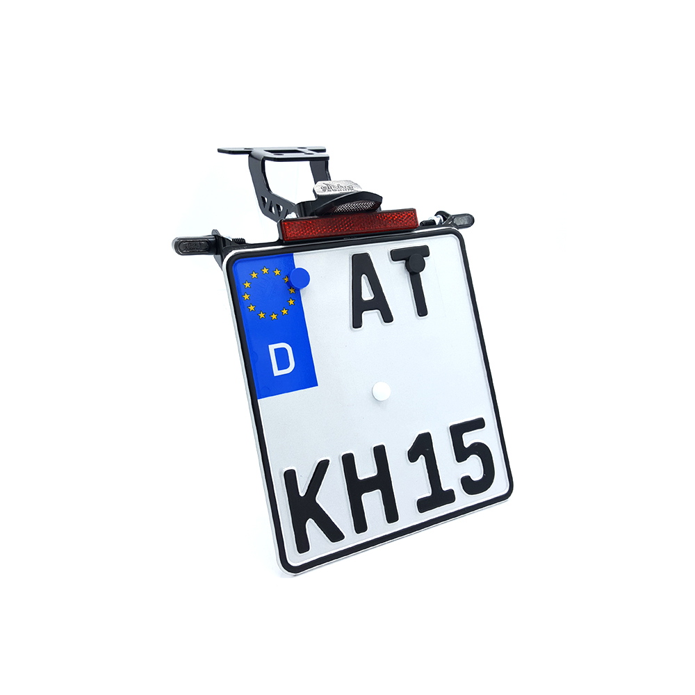 alpha Technik number plate holder-flasher light, turn signal-kit M-LED (front + rear) for Kawasaki Z650 and Ninja 650 Type: ER650K / EX650M from model year 2020