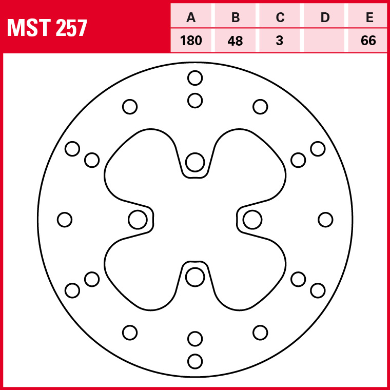 TRW brake disc Allround Rigid MST257