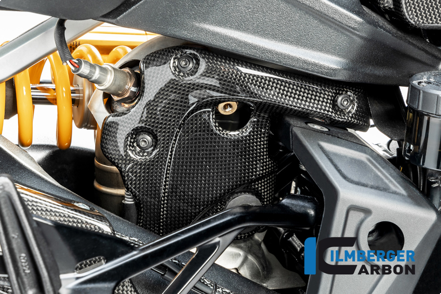 Ilmberger Carbon Exhaust Heat Shield for Header, Gloss, with ABE, for Ducati Diavel 1260 from model year 2019 onwards