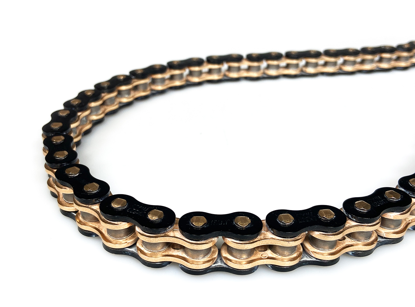 chain ENUMA MVXZ-2 520, ideal OEM replacement chain - 120 links - Colour Black - Gold