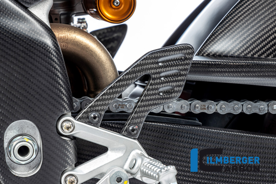 Ilmberger Carbon Heel Guard left side L/S matt for Aprilia RSV4 / Tuono V4 2021-
