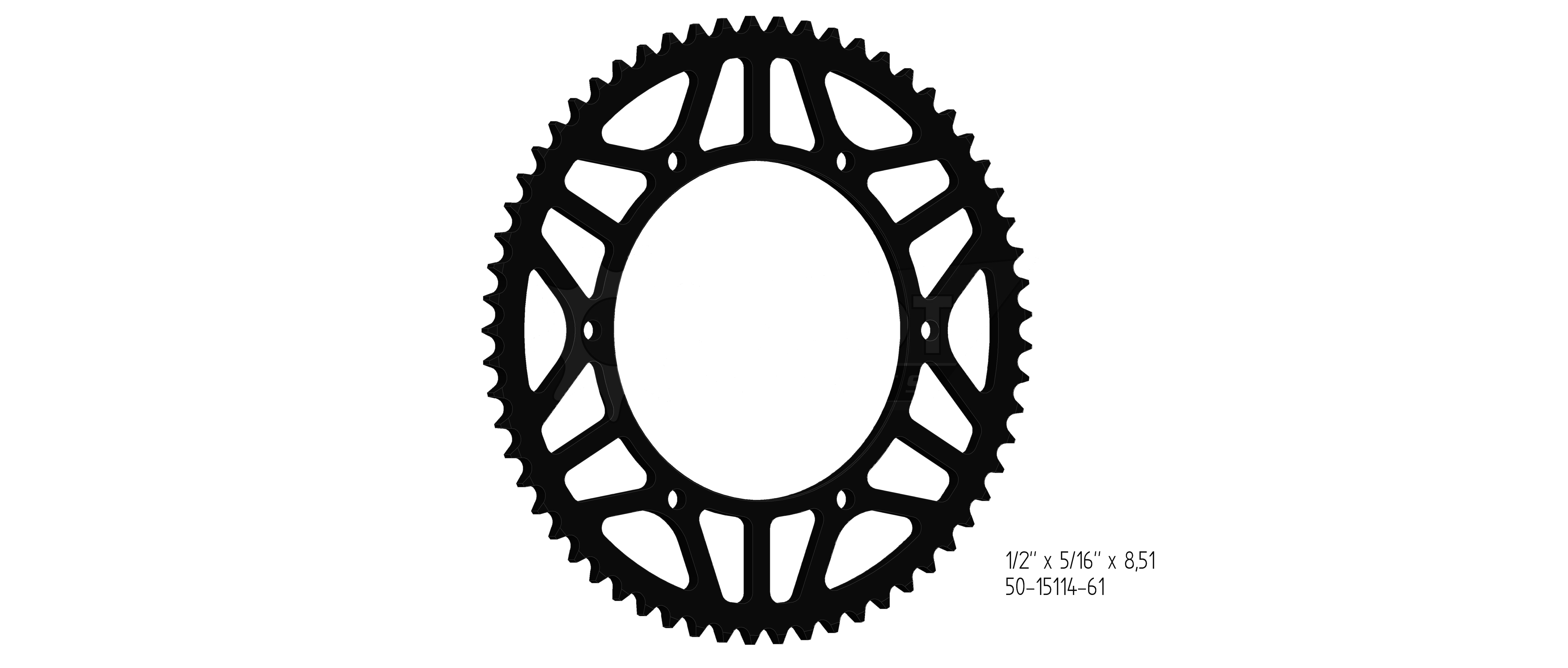 rear sprocket Steel, 58 Teeth, Pitch 428