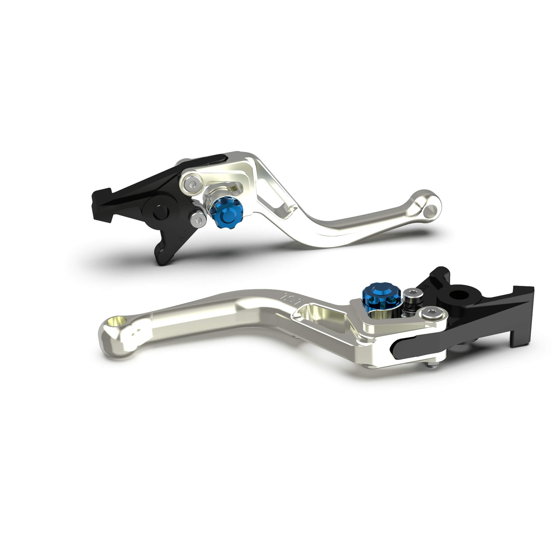 LSL clutch lever BOW L39R, short, silver/blue