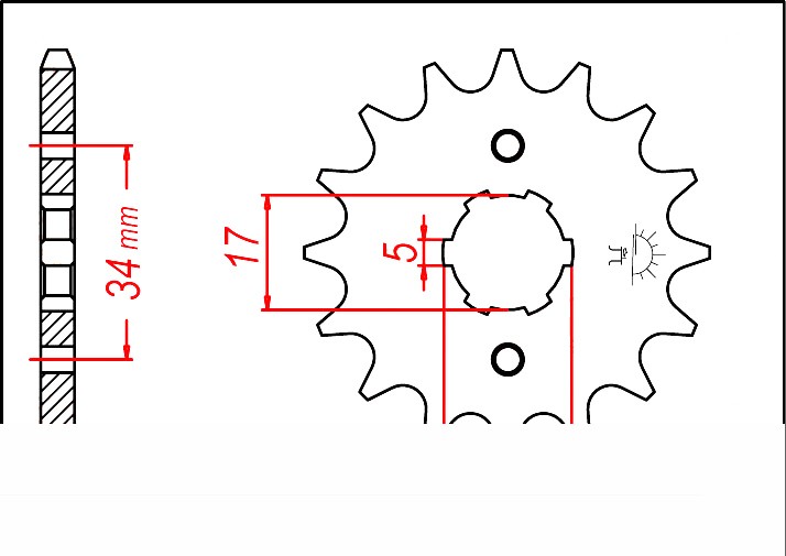 Front Sprocket, 13 Teeth, 428 Pitch