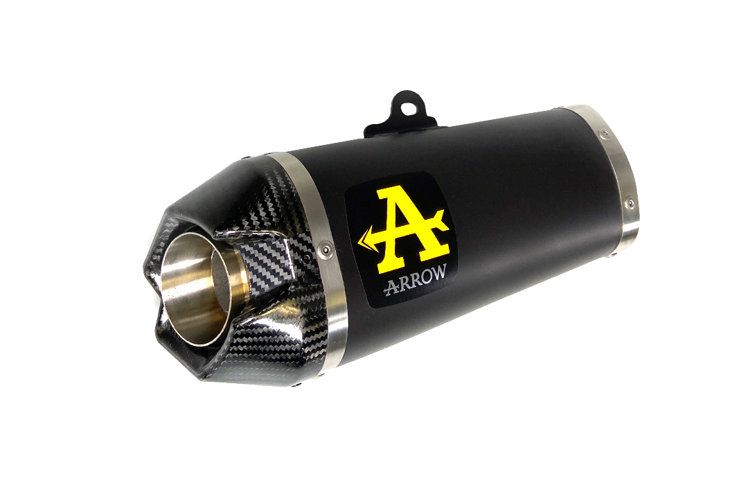 ARROW DARK WORKS Exhaust for Yamaha MT09 2021-, black stainless steel with carbon