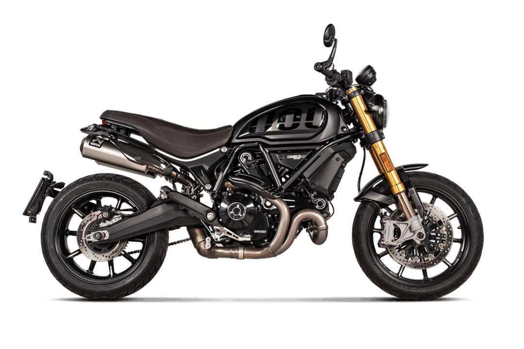 Akrapovic Slip-On Line (Titanium) for Ducati Scrambler 1100 from model year 2021-