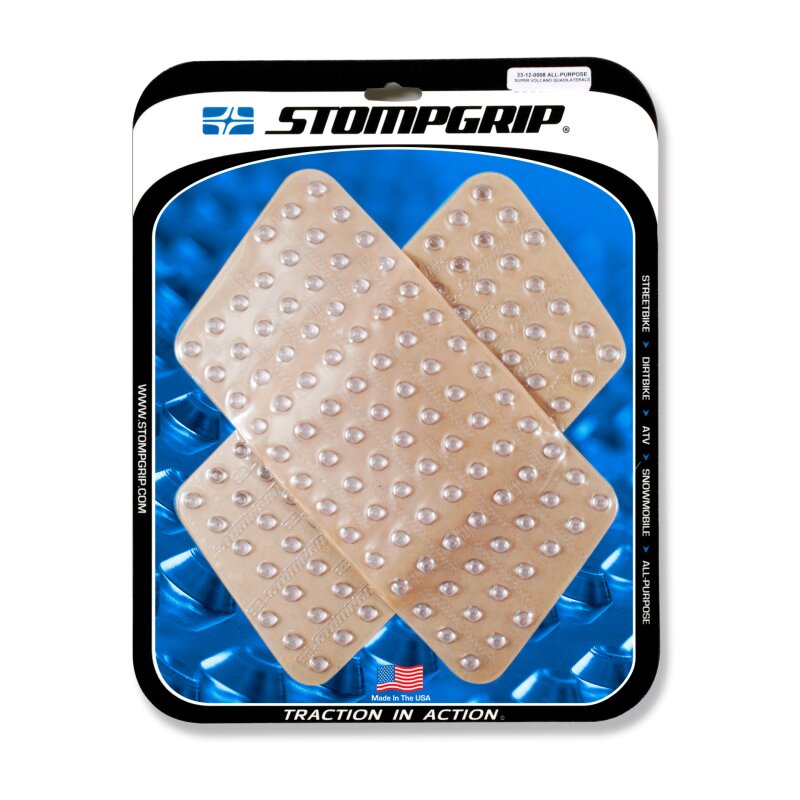 Stompgrip Universal large clear, Super Volcano for Honda ST1300, 2002-2012, XRV750 African Twin, 2000-2003 and Yamaha XT1200Z Super Tenere (Worldcrosser), 2012-2015