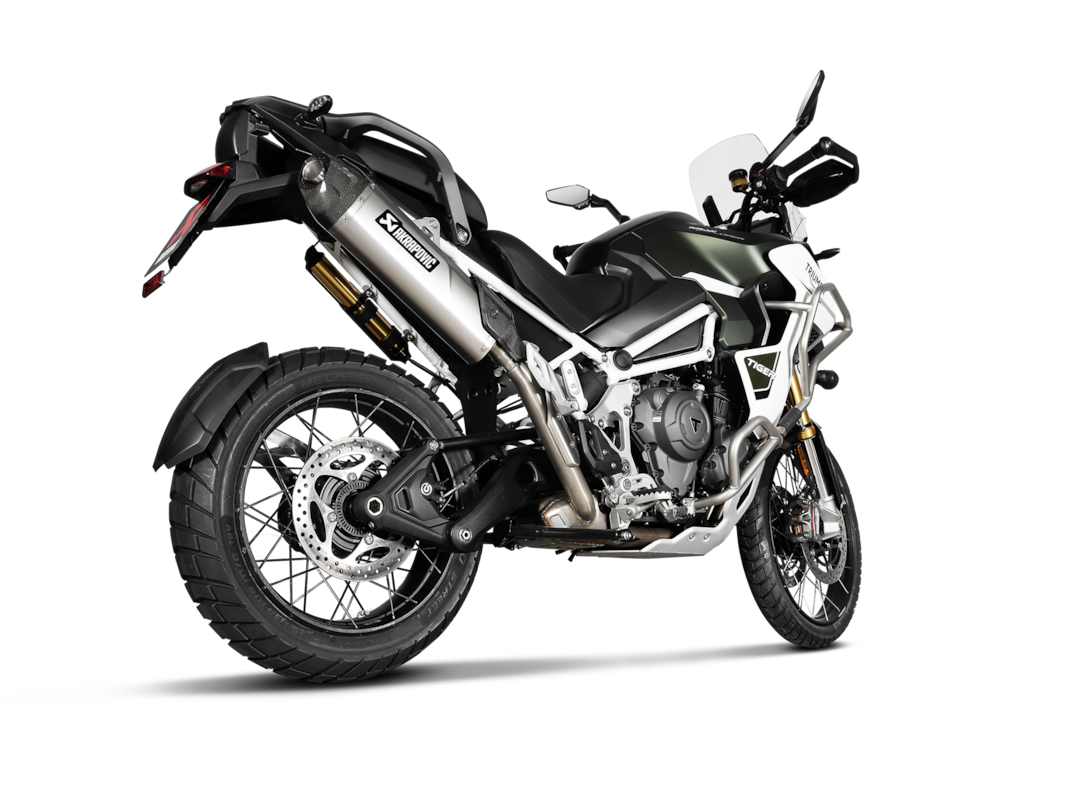 Akrapovic Slip-On Line (Titanium) exhaust system for Triumph Tiger 1200 GT, Rally, 2022-2024