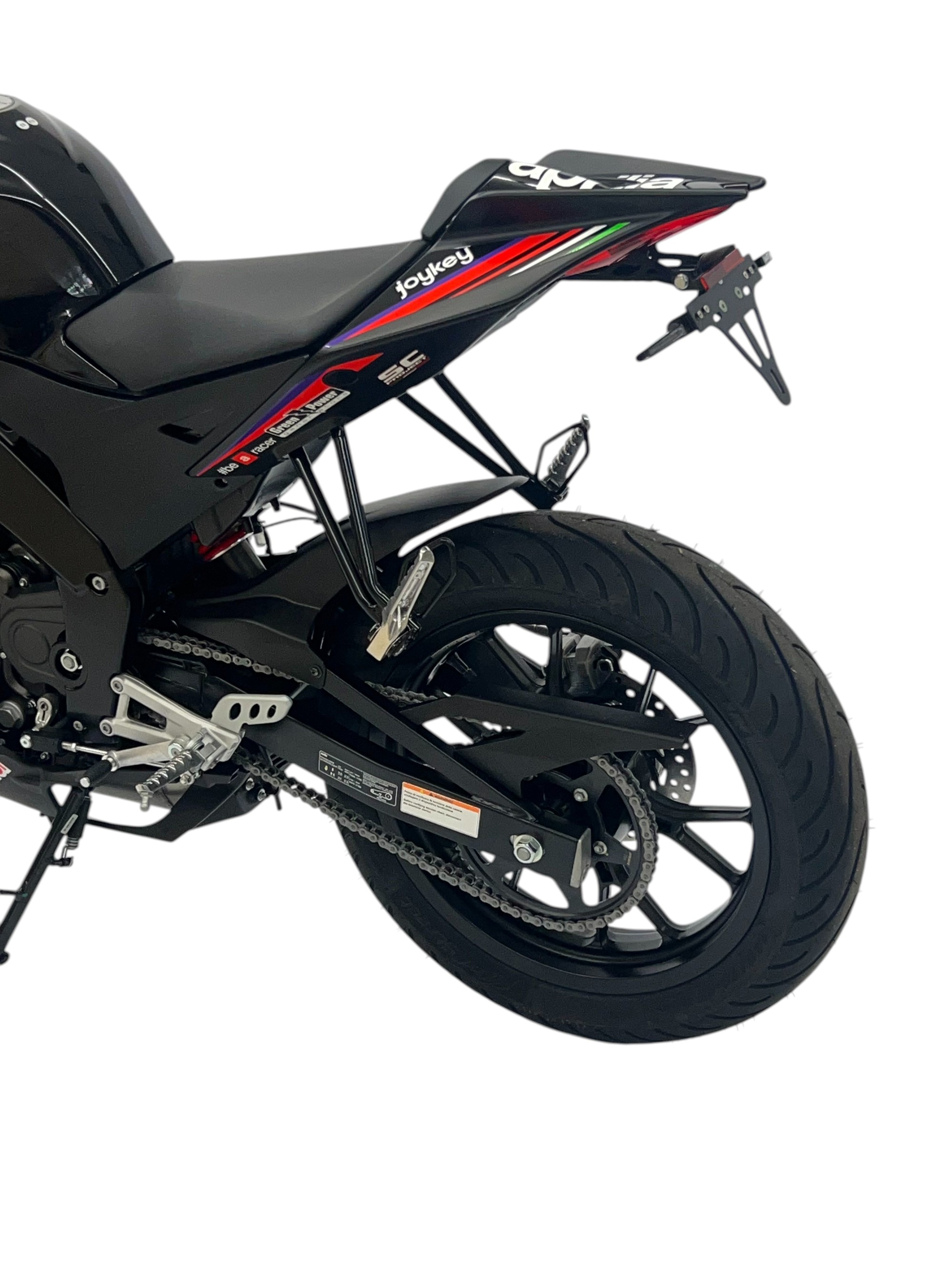 alpha Technik License Plate Holder for Aprilia RS125 and Tuono 125, Type XA / XT, Model Year 2021-
