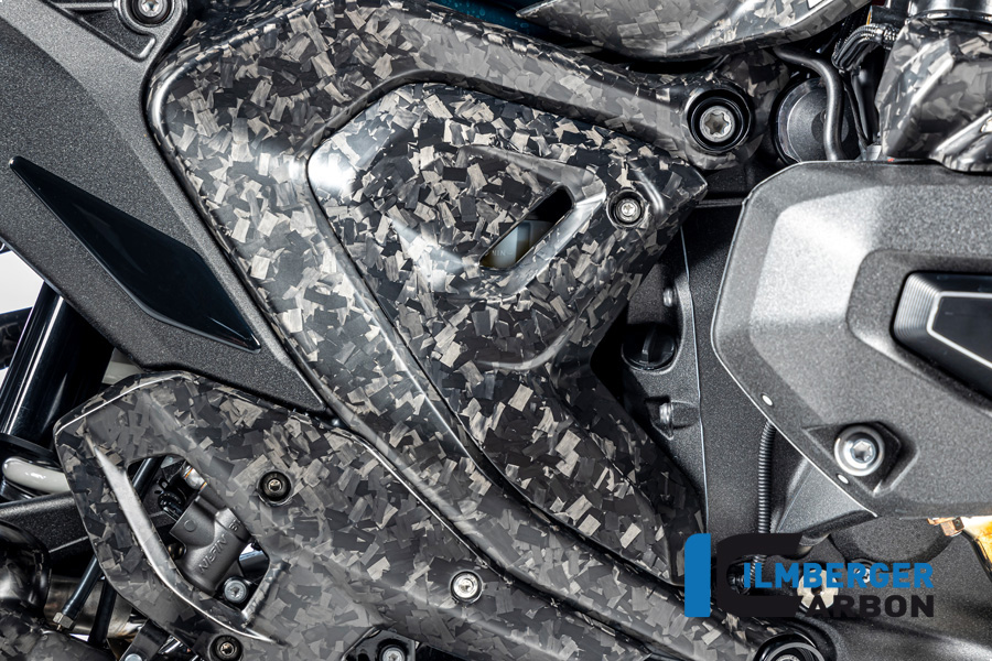 Ilmberger Carbon frameFrame Cover right side R/S, Black Diamond Carbon, Matte, BMW R1300GS 2023-