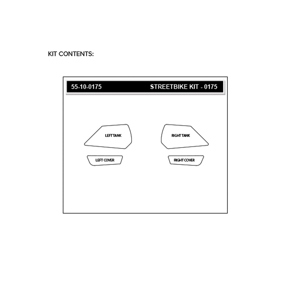 Stompgrip Traction Pads black, for BMW F900XR, 2020-2025