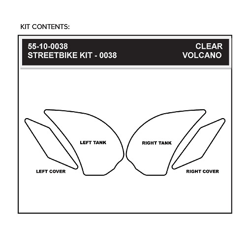 Stompgrip hybrid, Volcano, for Kawasaki Z1000, 2010-2016
